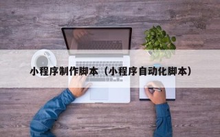 广东小程序制作脚本（小程序自动化脚本）